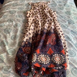 Woman patterned dress